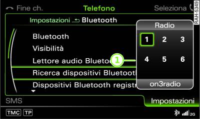 Memorizzazione di una stazione radio